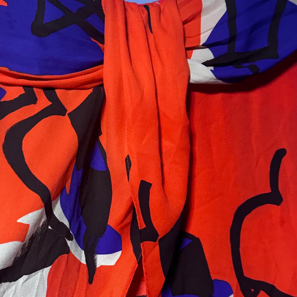 Abstract Print Flowy Swim Suit Cover Or Sexy Top Strapless Flowy Beautiful XL - Picture 15 of 15